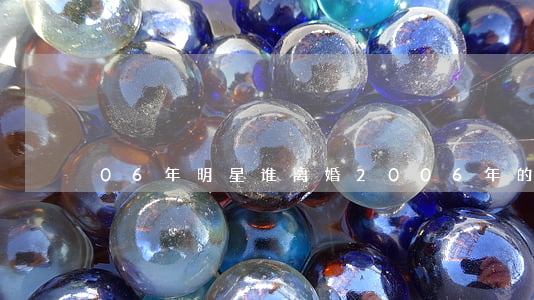 06年明星谁离婚(2006年的女明星)