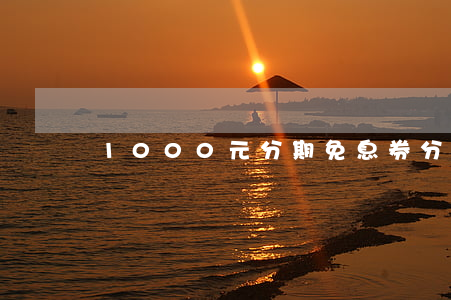 1000元分期免息券(分期免息卷怎么獲得)