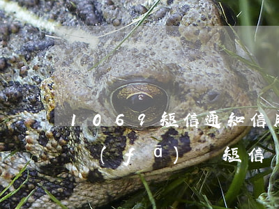 1069短信通知信用卡逾期開庭(1069發(fā)來短信說是逾期起訴)