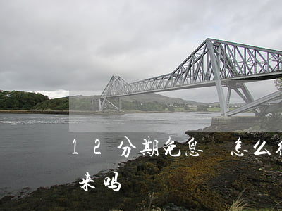 12分期免息劵怎么得(12期免息分期划得来吗)