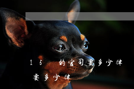 15萬的官司要多少律師費(五十萬的官司需要多少律師費)