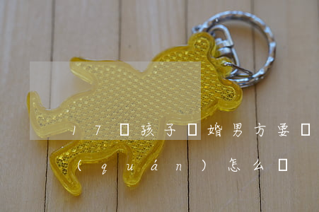 17歲孩子離婚男方要撫養(yǎng)權(quán)怎么辦