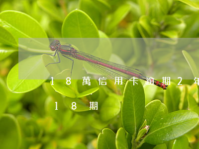 18萬信用卡逾期2年要還多少（信用卡逾期18期）