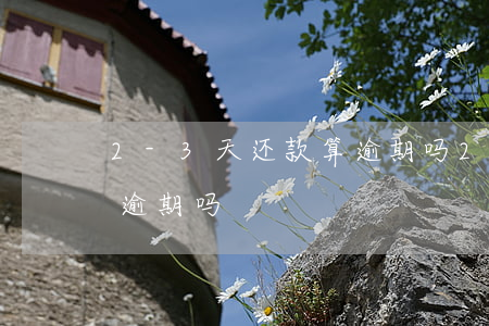 2-3天还款算逾期吗(2号还款日3号还算逾期吗)