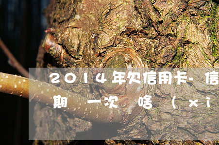 2014年欠信用卡-信用卡2014年逾期過一次,為啥現(xiàn)在還沒消呢