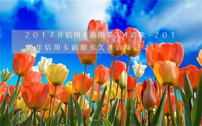 2017年信用卡逾期多久才消除-2017年信用卡逾期多久才消除记录