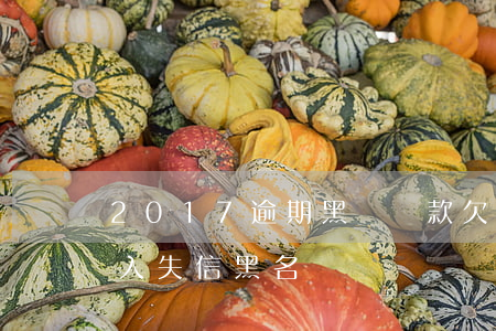 2017逾期黑戶貸款(欠款逾期多久會被列入失信黑名單)
