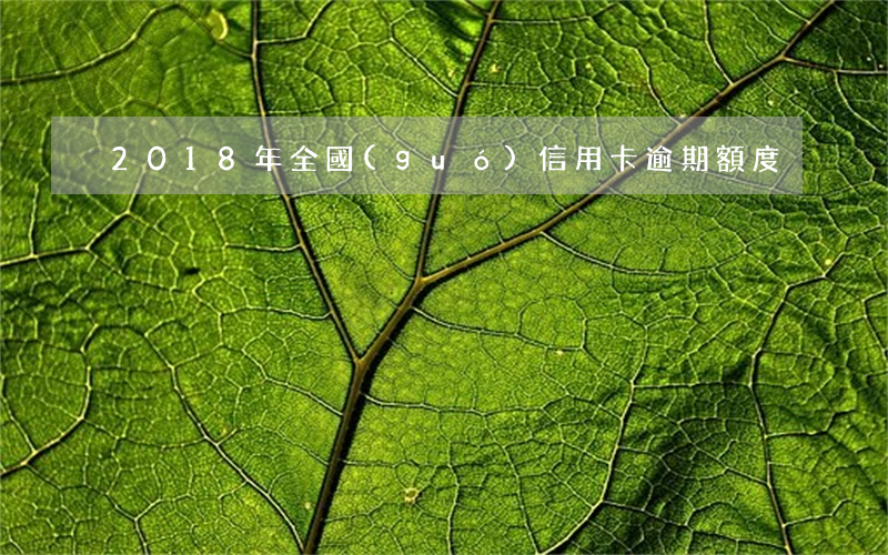 2018年全國(guó)信用卡逾期額度