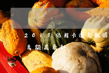 2019信用卡透支数据(央行公布信用卡透支额度最新)
