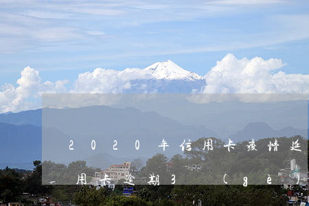 2020年信用卡疫情延期（2020疫情信用卡逾期3個(gè)月）