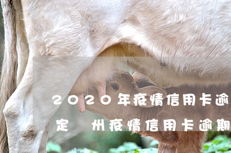 2020年疫情信用卡逾期新規(guī)定（蘭州疫情信用卡逾期會(huì)怎么樣）