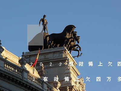 2022在微博上欠四万多逾期了-2022在微博上欠四万多逾期了,想死了