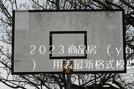 2023商品房預(yù)售申請區(qū)縣用表最新格式模板免費