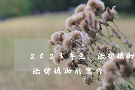 2023年免費法律援助律師怎么找（不提供法律援助的案件）