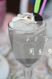 20万欠款起诉费多少钱(欠我20万起诉费用是多少)