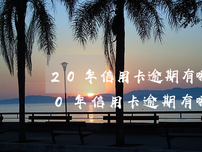 20年信用卡逾期有哪些新規(guī)(20年信用卡逾期有哪些新規(guī))