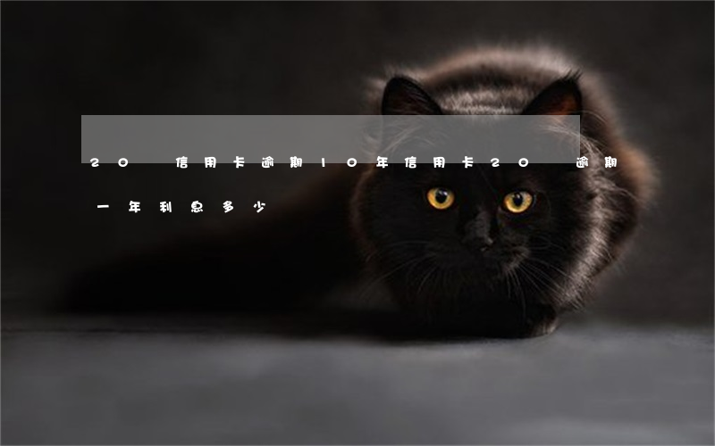 20萬信用卡逾期10年(信用卡20萬逾期一年利息多少)