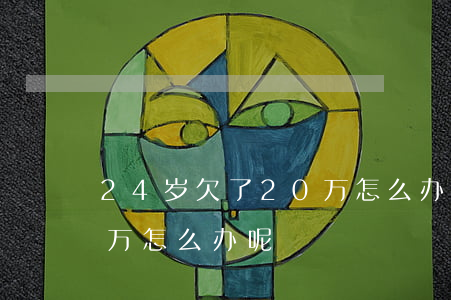 24岁欠了20万怎么办-24岁欠了20万怎么办呢