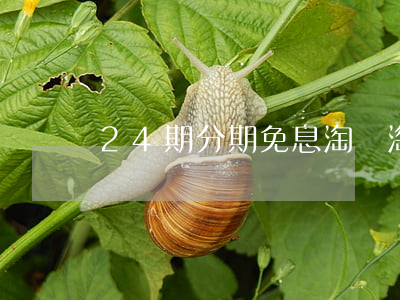 24期分期免息淘寶(淘寶買東西24期免息)