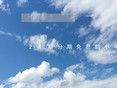 24期分期免息的小牛-小牛分期還款