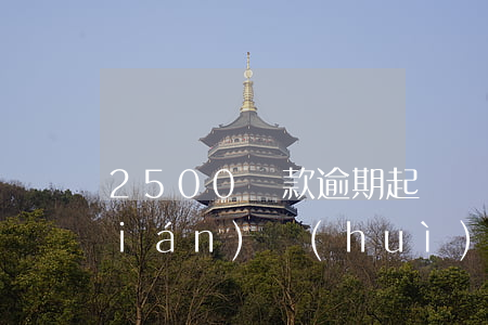 2500貸款逾期起訴(貸款逾期多少錢(qián)會(huì)被起訴)