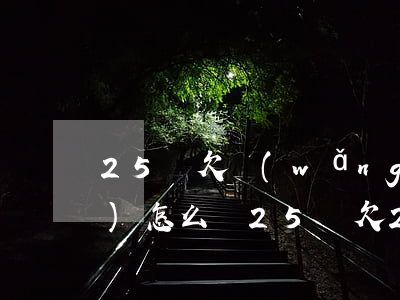 25歲欠網(wǎng)貸25萬(wàn)怎么辦(25歲欠20萬(wàn)怎么辦)