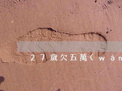 27歲欠五萬(wàn)網(wǎng)貸
