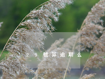 29號算逾期么
