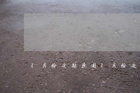 2月份逾期原因(2月份逾期原因是什么)
