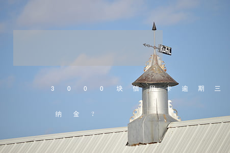 3000块信用卡逾期三个月，会产生多少滞纳金？