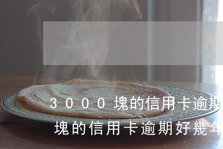 3000塊的信用卡逾期好幾年-3000塊的信用卡逾期好幾年怎么辦