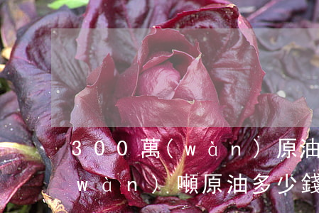 300萬(wàn)原油欠銀行(300萬(wàn)噸原油多少錢(qián))