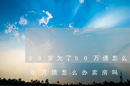 30岁欠了50万债怎么办-30岁欠了50万债怎么办卖房吗