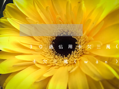 30歲信用卡欠三萬(wàn)(30歲信用卡欠三萬(wàn)怎么辦)