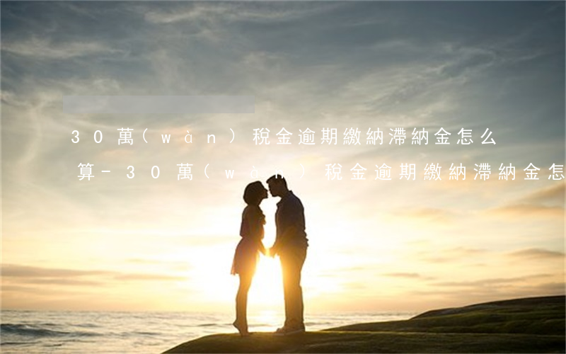 30萬(wàn)稅金逾期繳納滯納金怎么算-30萬(wàn)稅金逾期繳納滯納金怎么算呢