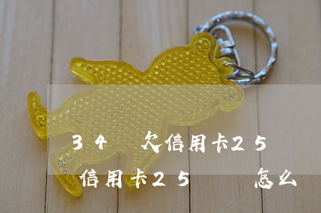34歲欠信用卡25萬該怎么辦-34歲欠信用卡25萬該怎么辦呢