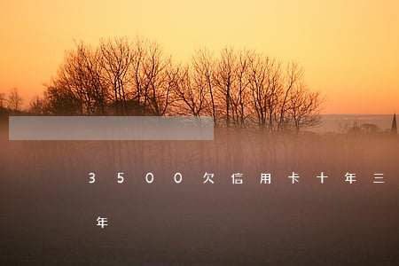 3500欠信用卡十年 三千的信用卡逾期十年