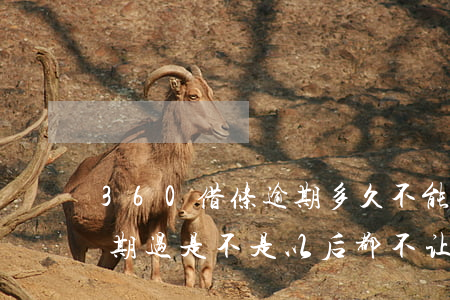 360借条逾期多久不能使用 360借条逾期过是不是以后都不让用了
