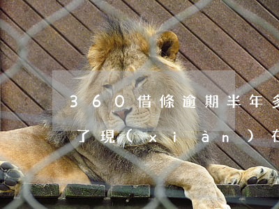 360借條逾期半年多(360借條逾期半年了現(xiàn)在每個(gè)月都開始還幾百塊)