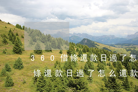 360借條還款日過了怎么還款-360借條還款日過了怎么還款啊