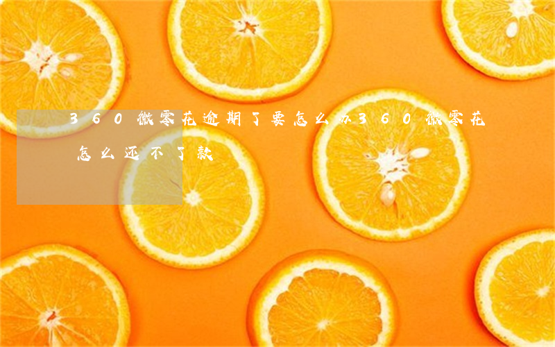 360微零花逾期了要怎么办(360微零花怎么还不了款?)