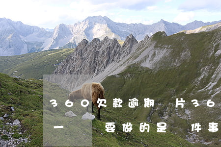 360欠款逾期圖片(360逾期了怎么辦?第一時間要做的是這件事!)