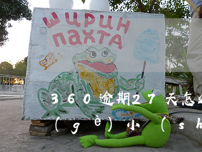 360逾期27天怎么辦(360逾期了一個(gè)小時(shí))