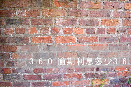 360逾期利息多少(360逾期罰息是多少)