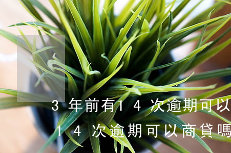 3年前有14次逾期可以商貸嗎-3年前有14次逾期可以商貸嗎怎么辦