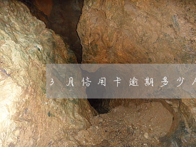 3月信用卡逾期多少人(信用卡3千逾期兩年)