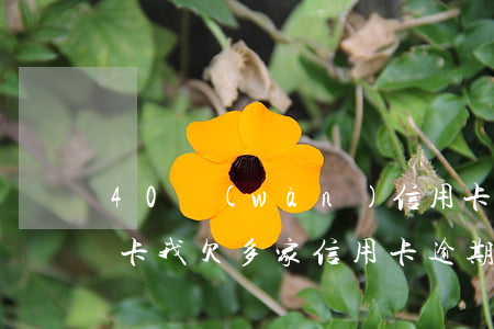 40萬(wàn)信用卡逾期我愛(ài)卡(我欠多家信用卡逾期40萬(wàn))