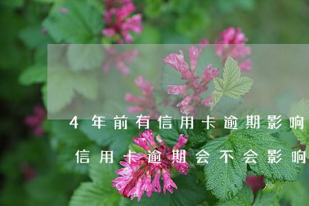 4年前有信用卡逾期影响房贷吗(很多年前的信用卡逾期会不会影响房贷)