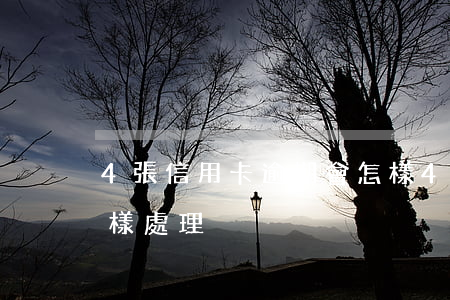 4張信用卡逾期會怎樣(4張信用卡逾期會怎樣處理)