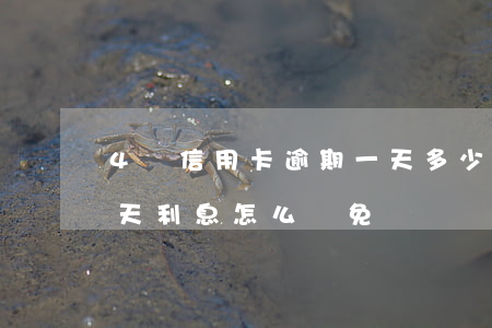 4萬信用卡逾期一天多少利息（信用卡逾期4天利息怎么減免）